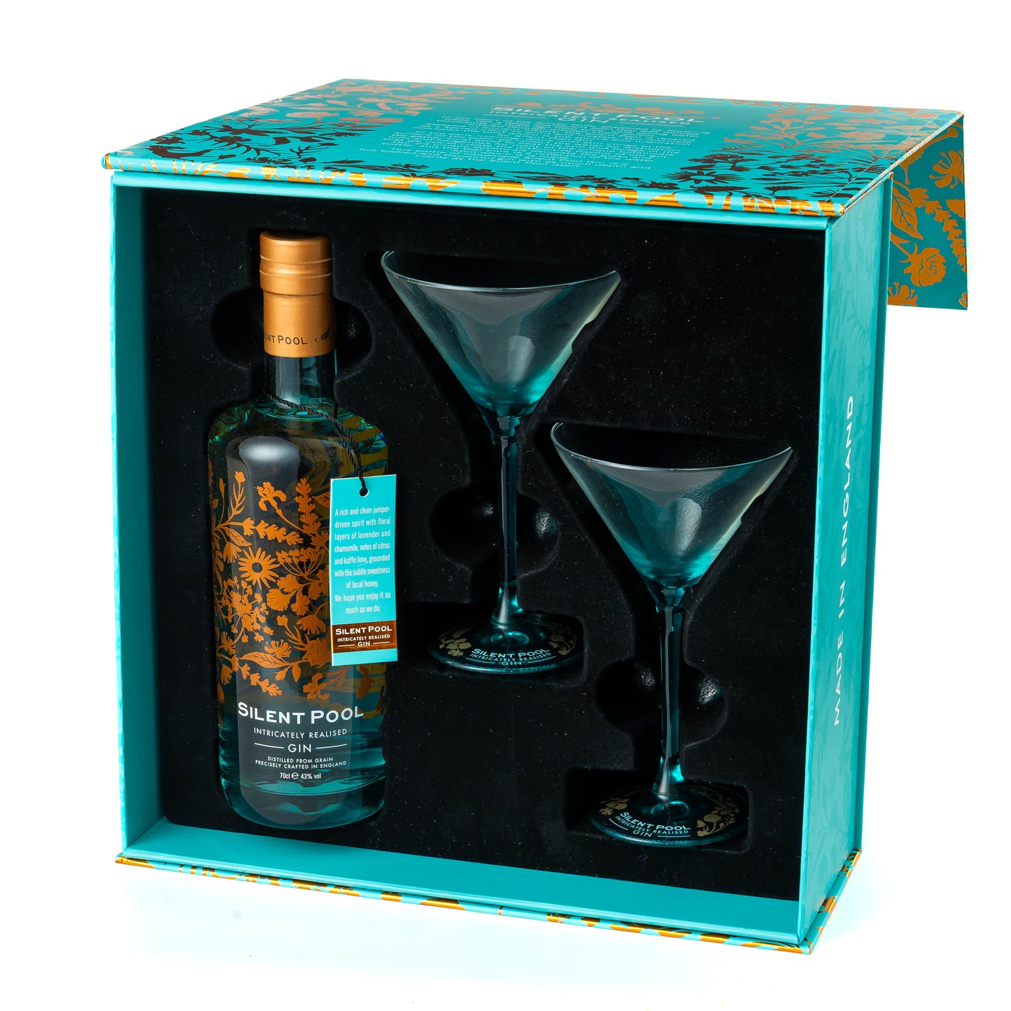 Silent Pool Gin and Martini Glasses Gift Set
