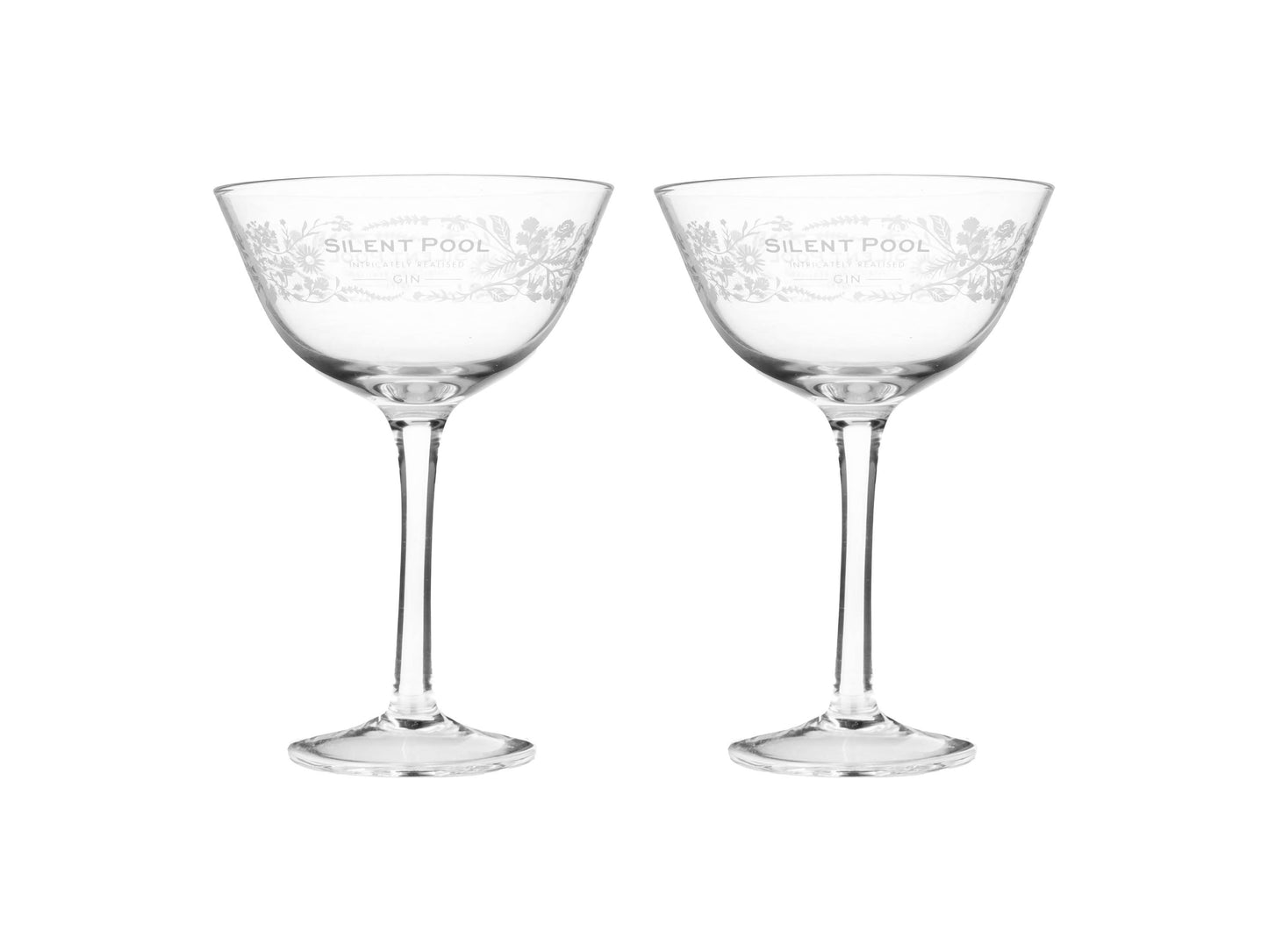 Silent Pool Nick & Nora Glass Set of 2