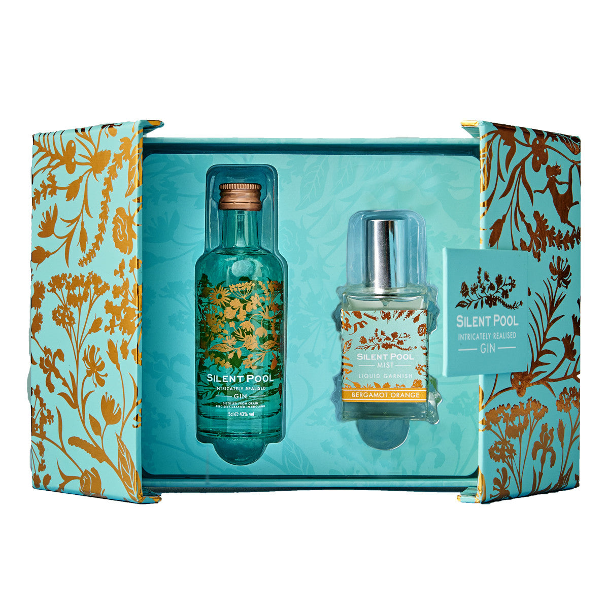 Silent Pool Gin Miniature and Orange Bergamot Aroma Garnish Gift Box