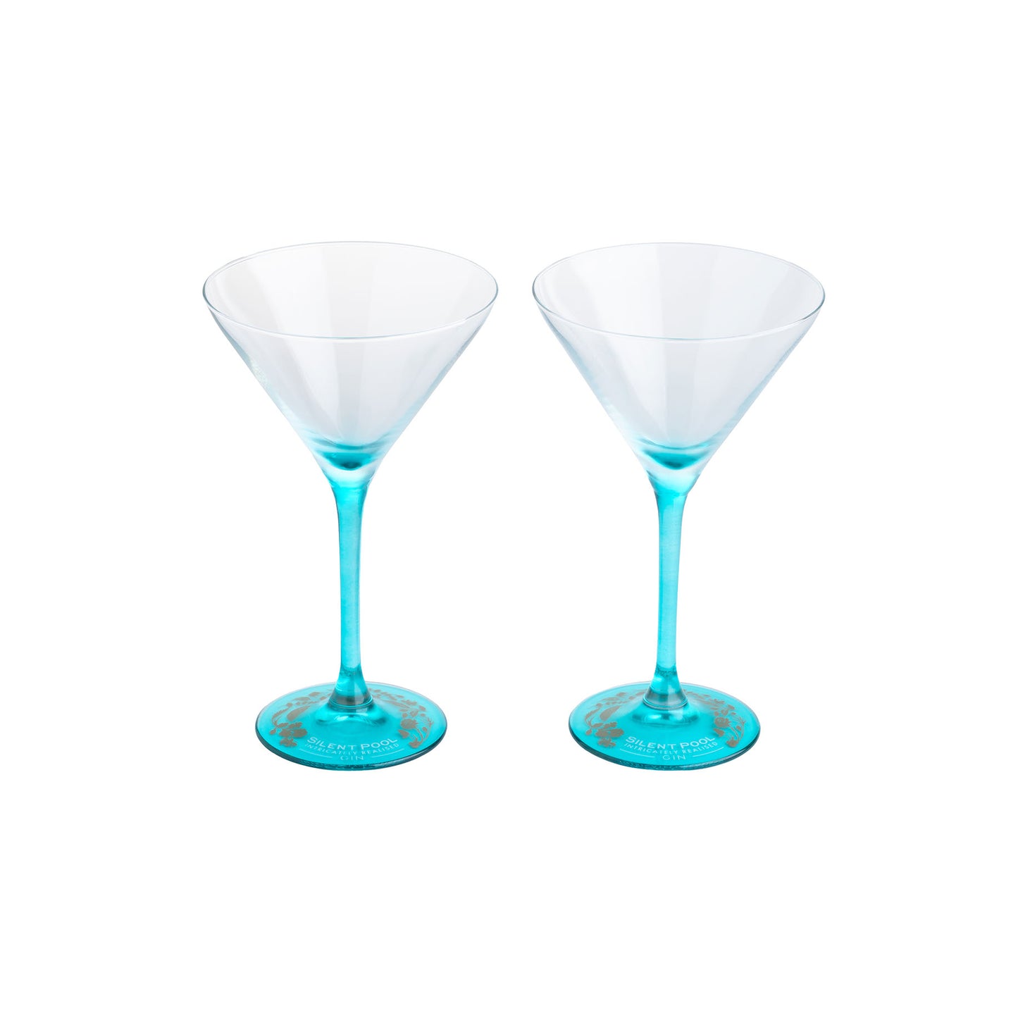 Silent Pool Tenth Anniversary Celebration Edition Gin Summer Offer with complimentary Pear & Patchouli Aroma Garnish and Martini Glass set of 2