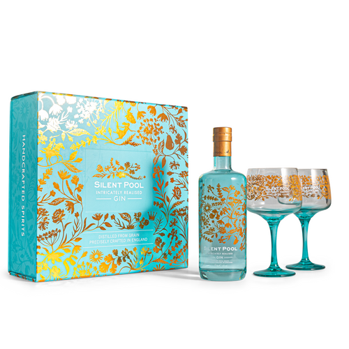 Silent Pool Gin and Copa Glasses Gift Set