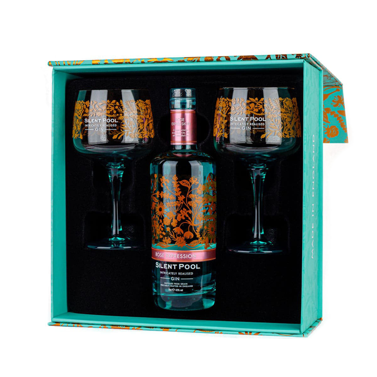 Silent Pool Rose Expression Gin and Copa Glasses Gift Set