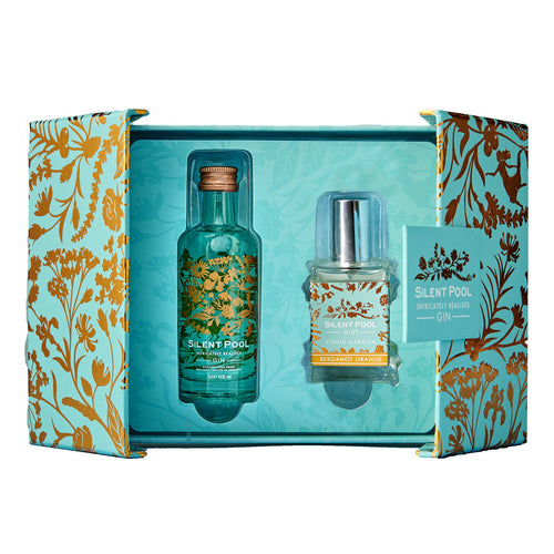 Silent Pool Gin Miniature and Orange Bergamot Aroma Garnish Gift Set